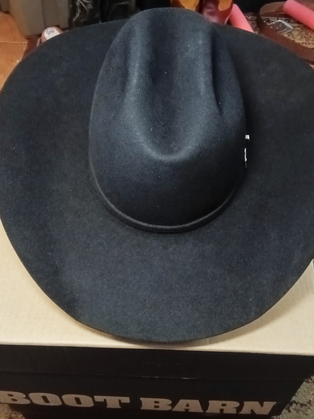 Phemister Ranch Collection Black 5X Beaver Felt Cowboy Hat Size 7